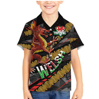 Welsh Celtic Family Matching Mermaid Dress and Hawaiian Shirt Wales Y Ddraig Goch with Celtic Knot Sporty - Wonder Print Shop