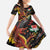 Welsh Celtic Family Matching Summer Maxi Dress and Hawaiian Shirt Wales Y Ddraig Goch with Celtic Knot Sporty - Wonder Print Shop