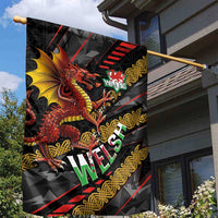Welsh Celtic Garden Flag Wales Y Ddraig Goch with Celtic Knot Sporty - Wonder Print Shop