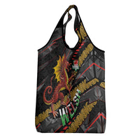 Welsh Celtic Grocery Bag Wales Y Ddraig Goch with Celtic Knot Sporty - Wonder Print Shop