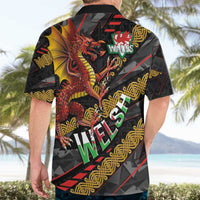 Welsh Celtic Hawaiian Shirt Wales Y Ddraig Goch with Celtic Knot Sporty - Wonder Print Shop