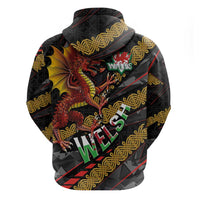 Welsh Celtic Hoodie Wales Y Ddraig Goch with Celtic Knot Sporty - Wonder Print Shop