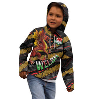 Welsh Celtic Kid Hoodie Wales Y Ddraig Goch with Celtic Knot Sporty - Wonder Print Shop