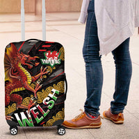 Welsh Celtic Luggage Cover Wales Y Ddraig Goch with Celtic Knot Sporty - Wonder Print Shop