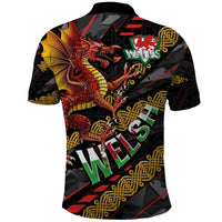 Welsh Celtic Polo Shirt Wales Y Ddraig Goch with Celtic Knot Sporty - Wonder Print Shop