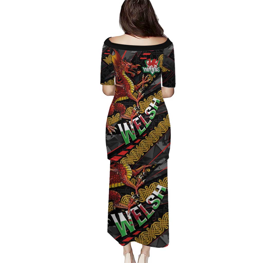 Welsh Celtic Puletasi Wales Y Ddraig Goch with Celtic Knot Sporty - Wonder Print Shop