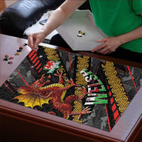 Welsh Celtic Puzzle Wales Y Ddraig Goch with Celtic Knot Sporty - Wonder Print Shop