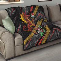 Welsh Celtic Quilt Wales Y Ddraig Goch with Celtic Knot Sporty - Wonder Print Shop