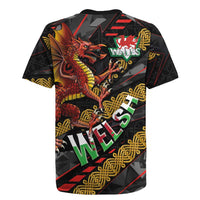 Welsh Celtic Rugby Jersey Wales Y Ddraig Goch with Celtic Knot Sporty - Wonder Print Shop