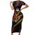 Welsh Celtic Short Sleeve Bodycon Dress Wales Y Ddraig Goch with Celtic Knot Sporty - Wonder Print Shop