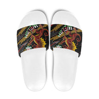 Welsh Celtic Slide Sandals Wales Y Ddraig Goch with Celtic Knot Sporty - Wonder Print Shop