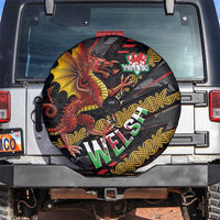 Welsh Celtic Spare Tire Cover Wales Y Ddraig Goch with Celtic Knot Sporty - Wonder Print Shop