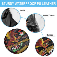 Welsh Celtic Spare Tire Cover Wales Y Ddraig Goch with Celtic Knot Sporty - Wonder Print Shop