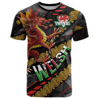 Welsh Celtic T Shirt Wales Y Ddraig Goch with Celtic Knot Sporty - Wonder Print Shop
