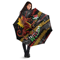 Welsh Celtic Umbrella Wales Y Ddraig Goch with Celtic Knot Sporty - Wonder Print Shop