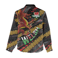 Welsh Celtic Women Casual Shirt Wales Y Ddraig Goch with Celtic Knot Sporty - Wonder Print Shop