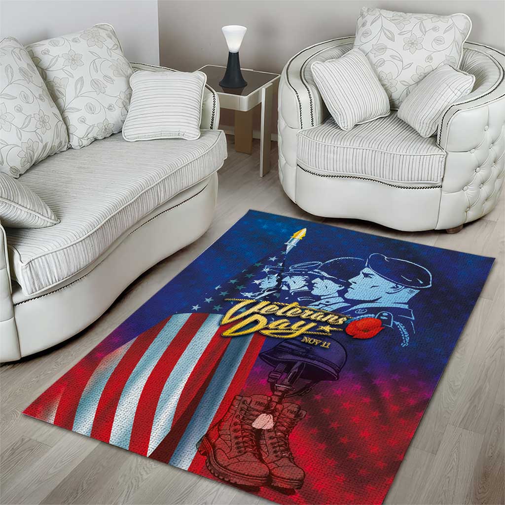 Veterans Day Military Never Forget Forever Honor Area Rug - Wonder Print Shop