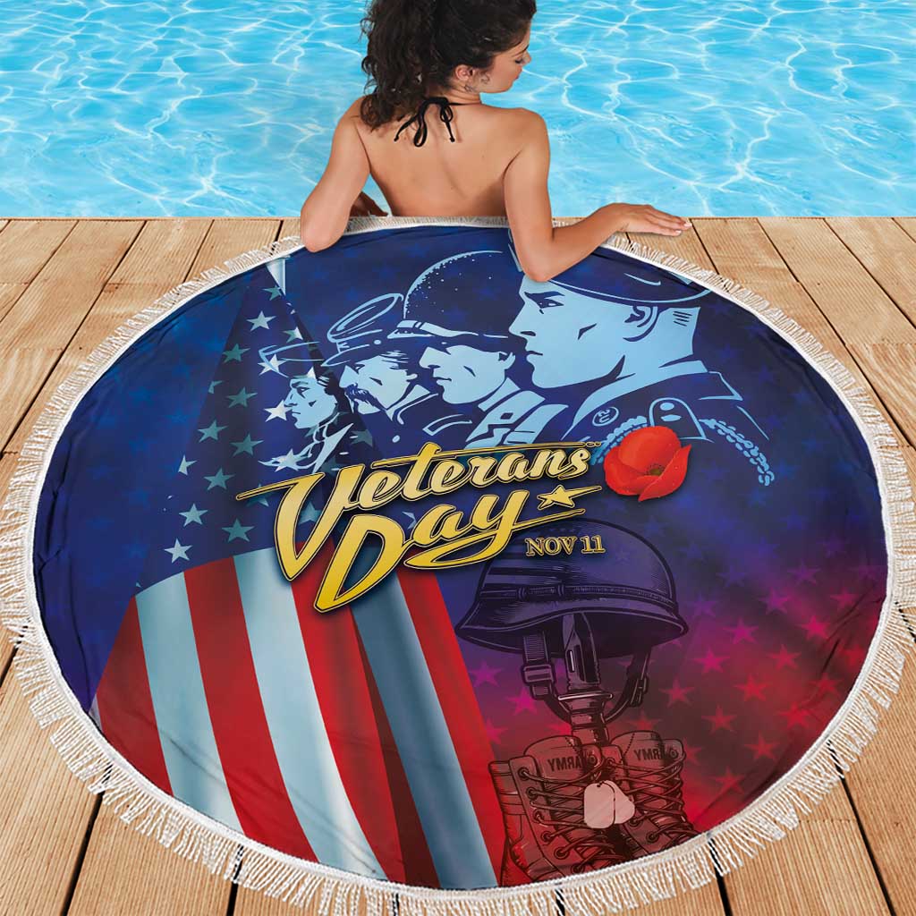Veterans Day Military Never Forget Forever Honor Beach Blanket - Wonder Print Shop