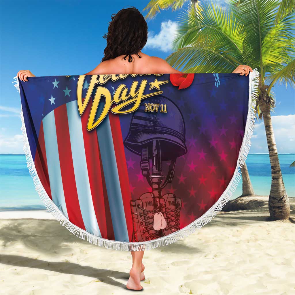 Veterans Day Military Never Forget Forever Honor Beach Blanket - Wonder Print Shop