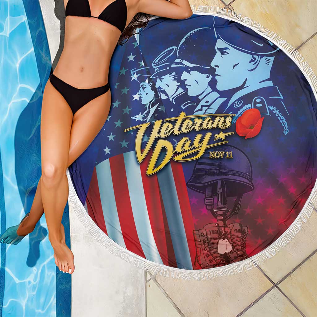 Veterans Day Military Never Forget Forever Honor Beach Blanket - Wonder Print Shop