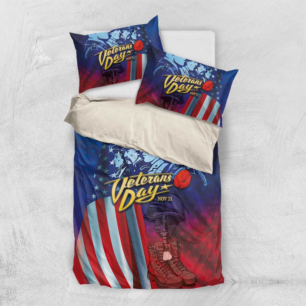 Veterans Day Military Never Forget Forever Honor Bedding Set - Wonder Print Shop