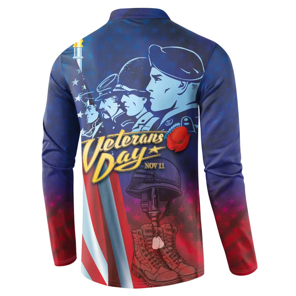 Veterans Day Military Never Forget Forever Honor Button Sweatshirt - Wonder Print Shop