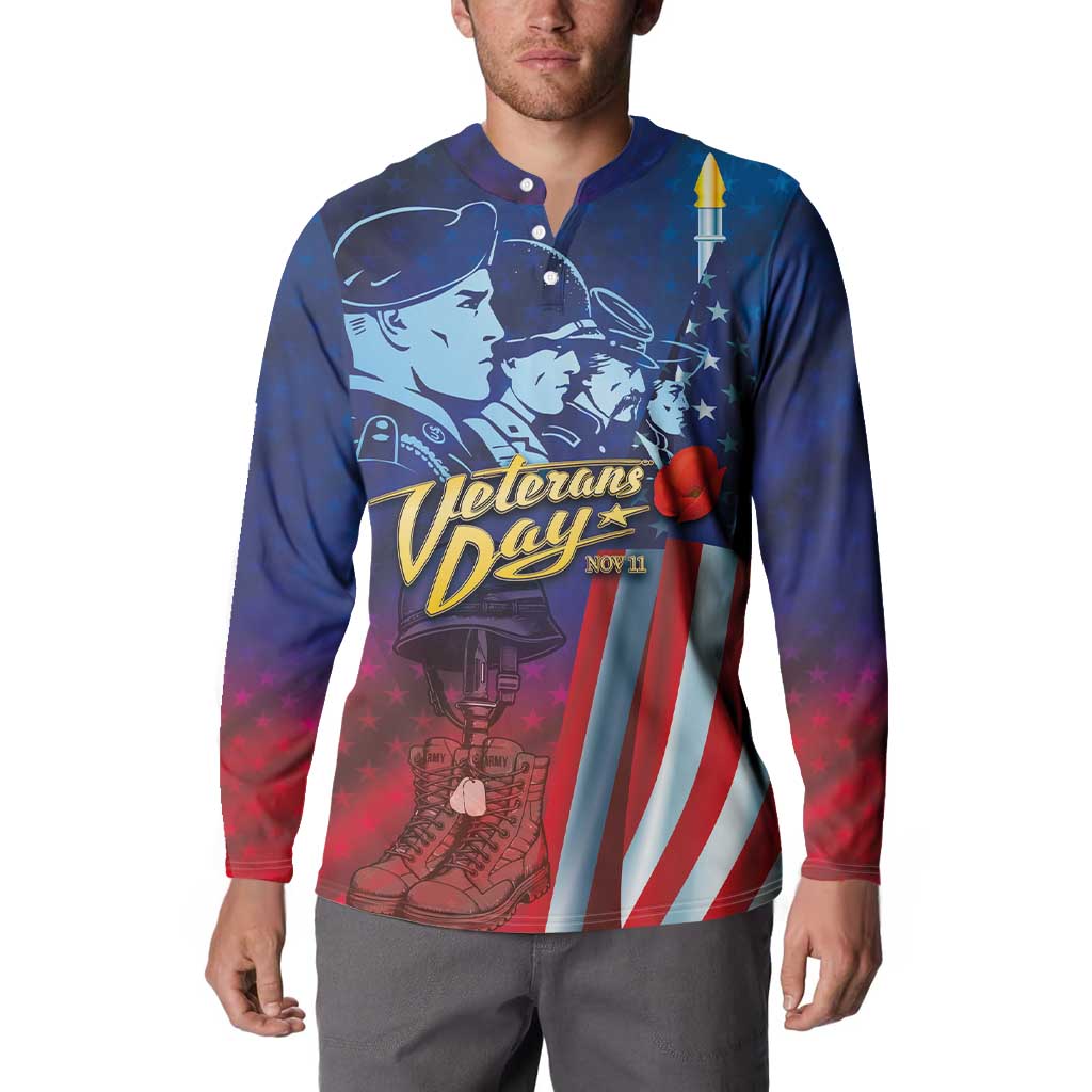 Veterans Day Military Never Forget Forever Honor Button Sweatshirt - Wonder Print Shop