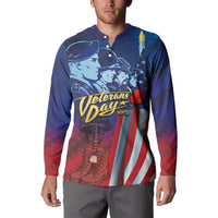 Veterans Day Military Never Forget Forever Honor Button Sweatshirt - Wonder Print Shop