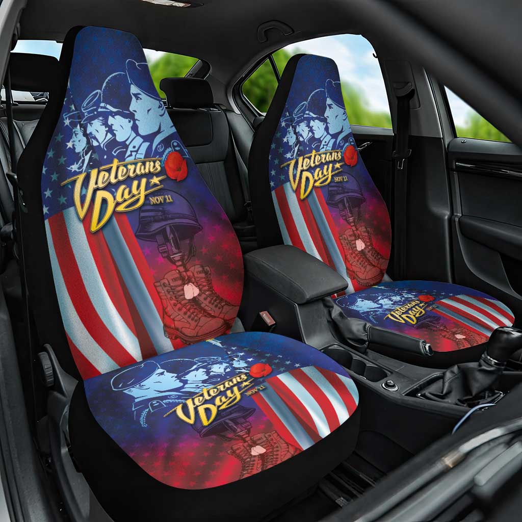Veterans Day Military Never Forget Forever Honor Car Seat Cover - Wonder Print Shop