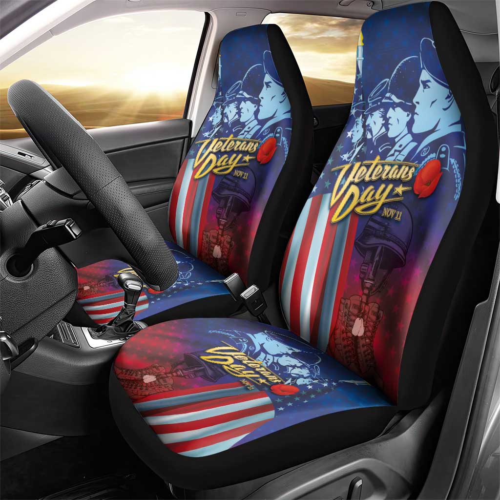 Veterans Day Military Never Forget Forever Honor Car Seat Cover - Wonder Print Shop