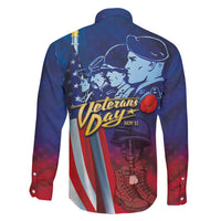 Veterans Day Military Never Forget Forever Honor Family Matching Long Sleeve Bodycon Dress and Hawaiian Shirt - Wonder Print Shop