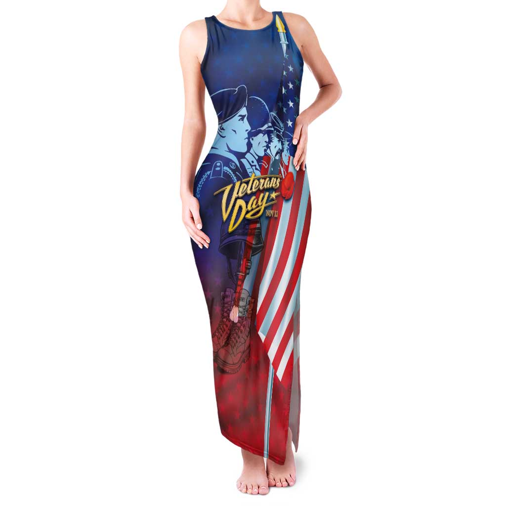 Veterans Day Military Never Forget Forever Honor Family Matching Tank Maxi Dress and Hawaiian Shirt - Wonder Print Shop