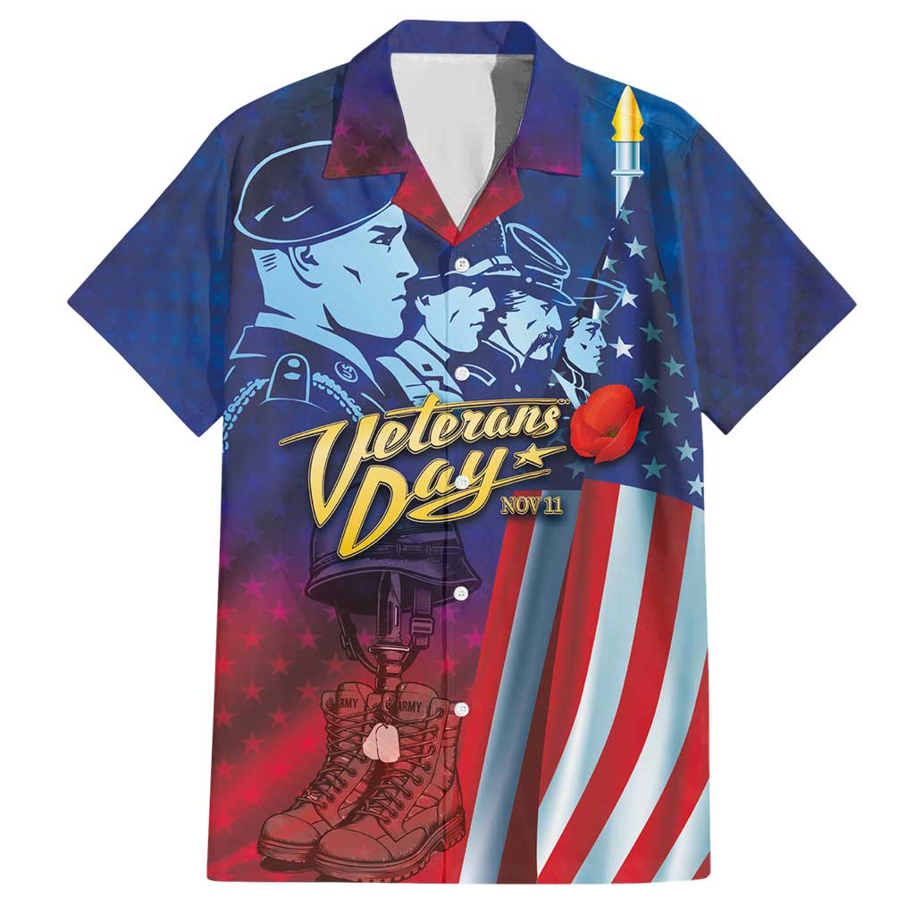 Veterans Day Military Never Forget Forever Honor Hawaiian Shirt - Wonder Print Shop