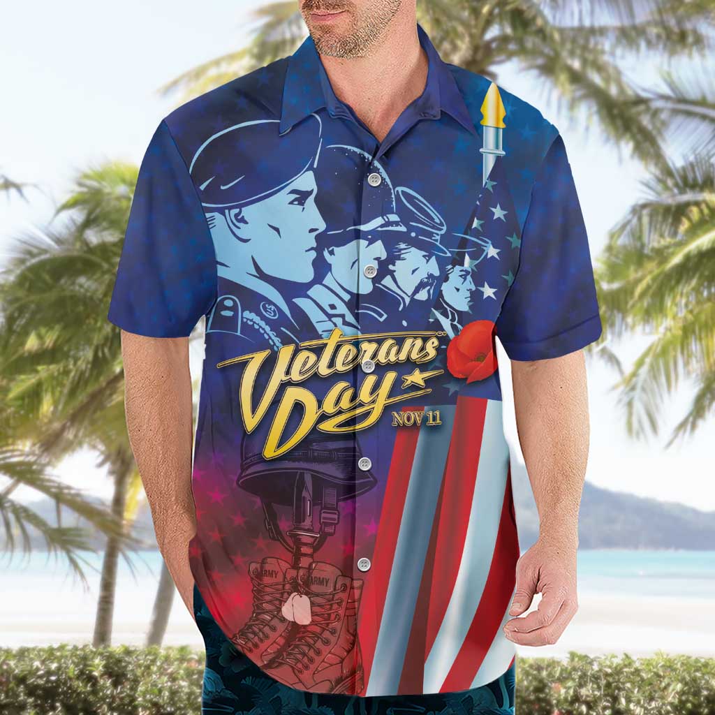 Veterans Day Military Never Forget Forever Honor Hawaiian Shirt - Wonder Print Shop