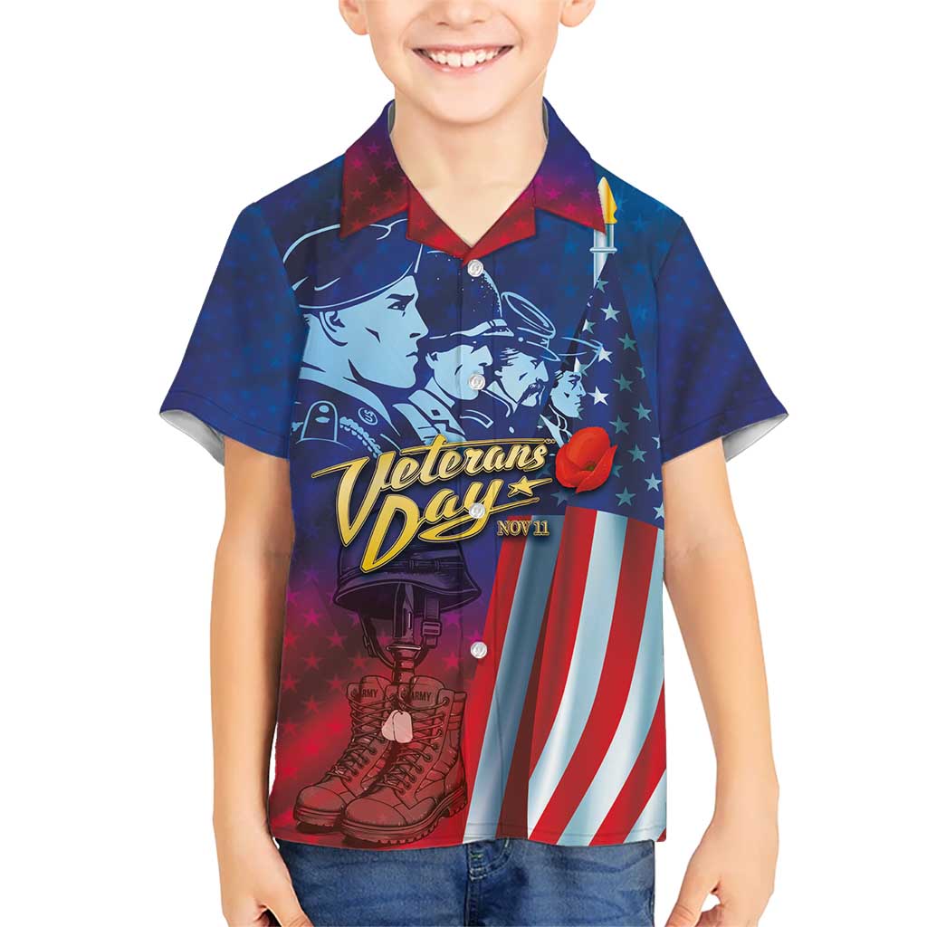Veterans Day Military Never Forget Forever Honor Kid Hawaiian Shirt - Wonder Print Shop