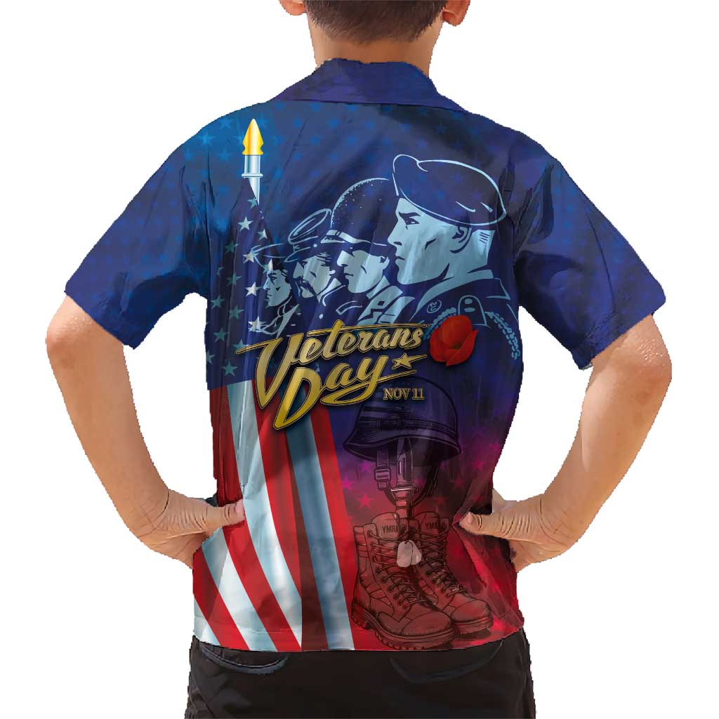 Veterans Day Military Never Forget Forever Honor Kid Hawaiian Shirt - Wonder Print Shop