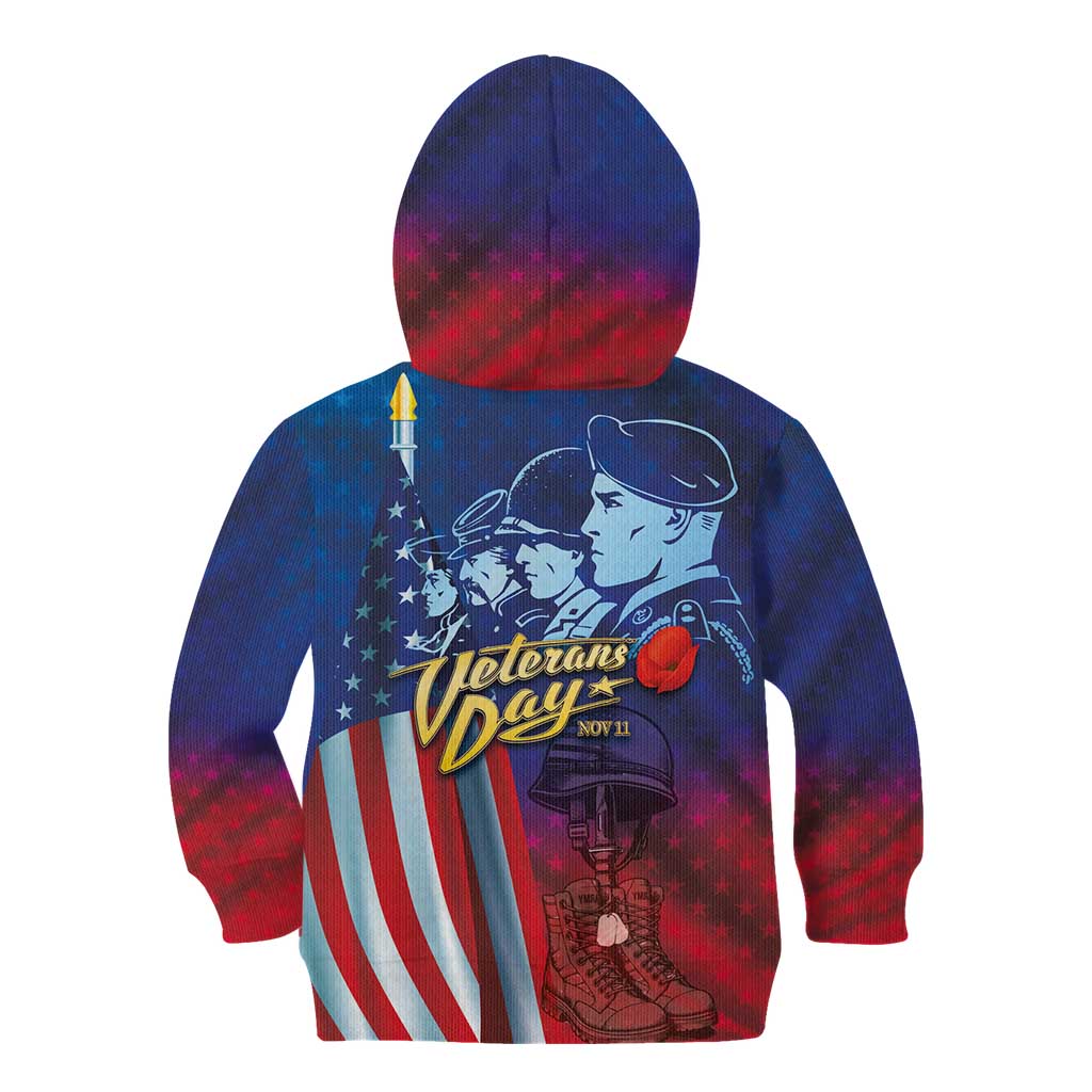 Veterans Day Military Never Forget Forever Honor Kid Hoodie - Wonder Print Shop
