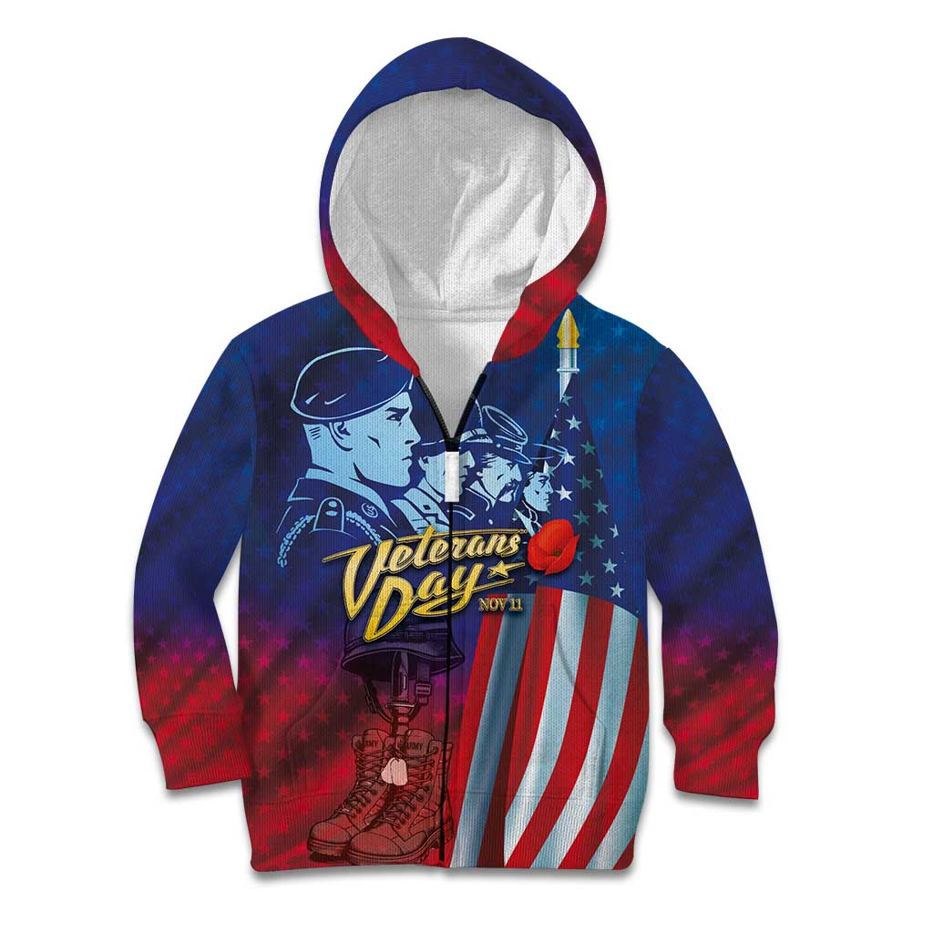 Veterans Day Military Never Forget Forever Honor Kid Hoodie - Wonder Print Shop