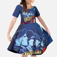 Veterans Day Military Never Forget Forever Honor Kid Short Sleeve Dress - Wonder Print Shop