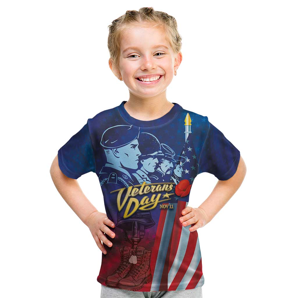 Veterans Day Military Never Forget Forever Honor Kid T Shirt - Wonder Print Shop