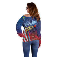 Veterans Day Military Never Forget Forever Honor Off Shoulder Sweater - Wonder Print Shop