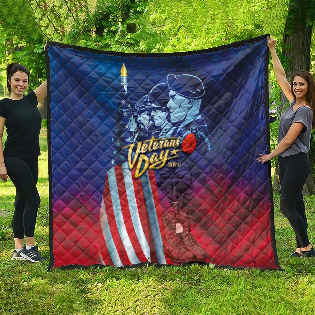 Veterans Day Military Never Forget Forever Honor Quilt - Wonder Print Shop