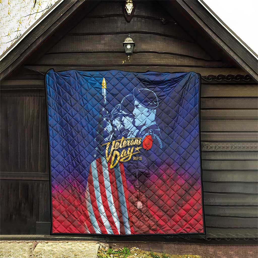 Veterans Day Military Never Forget Forever Honor Quilt - Wonder Print Shop
