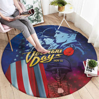 Veterans Day Military Never Forget Forever Honor Round Carpet