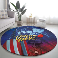 Veterans Day Military Never Forget Forever Honor Round Carpet