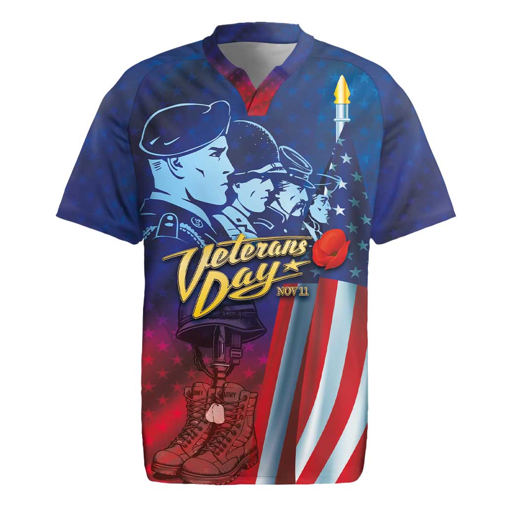 Veterans Day Military Never Forget Forever Honor Rugby Jersey - Wonder Print Shop