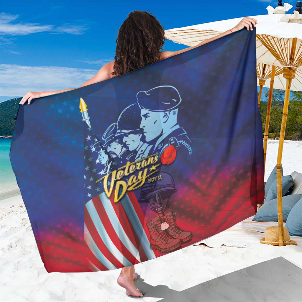 Veterans Day Military Never Forget Forever Honor Sarong - Wonder Print Shop