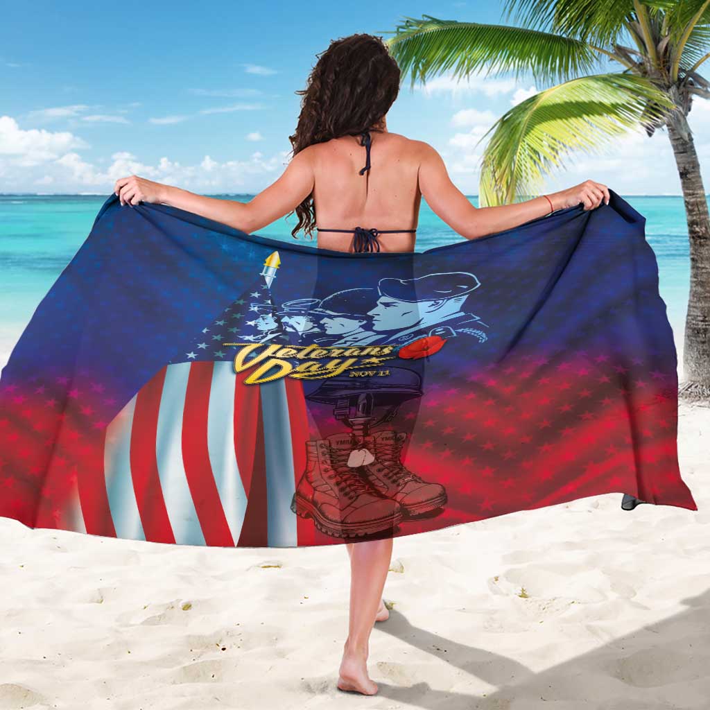 Veterans Day Military Never Forget Forever Honor Sarong - Wonder Print Shop