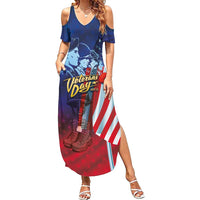 Veterans Day Military Never Forget Forever Honor Summer Maxi Dress - Wonder Print Shop