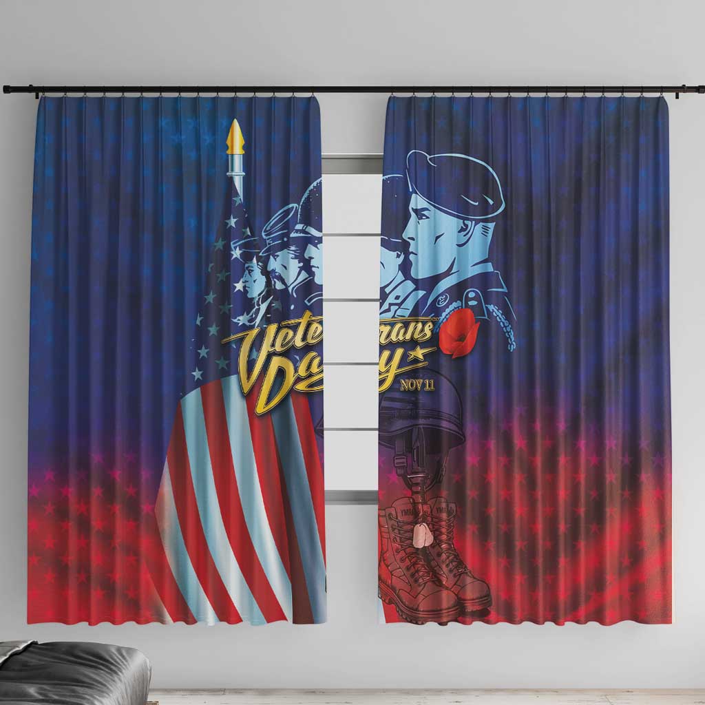 Veterans Day Military Never Forget Forever Honor Window Curtain - Wonder Print Shop
